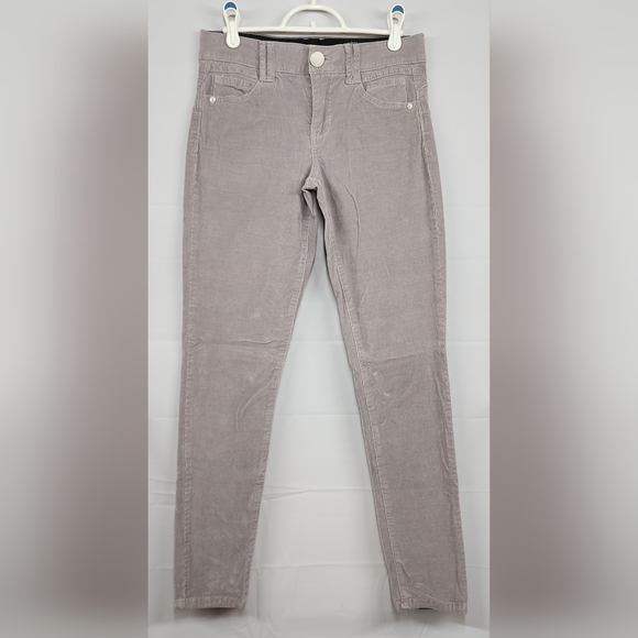 Democracy "Ab" Technology Jeans Corduroy 6 Skinny Leg Light Grey Stretch - Picture 11 of 11